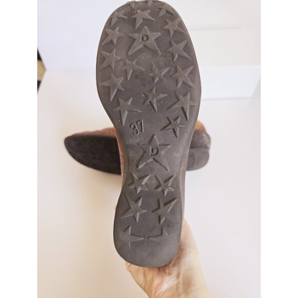 Victortian Boho Western Two Tone Colorblock Brown Lace Up Ankle Boots Shoes 37 7 - Picture 8 of 9